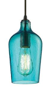 aqua glass pendant lighting