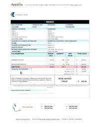 Sample Service Invoice Template Microsoft Word Compact Format