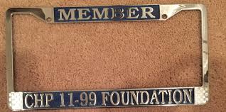 11 99 foundation license plate chp