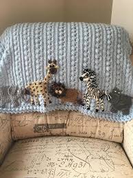 Safari Crochet Baby Blanket Big