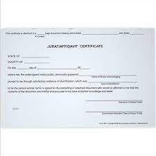 jurat affidavit notary certificates
