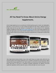 All You Need To Know About Amino Energy Supplements By