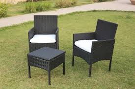 3pc rattan outdoor garden table chair