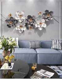 White Mild Steel Metal Flower Wallart
