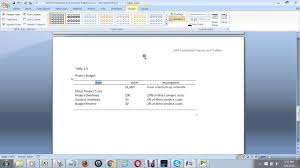 How To Create An Apa Formatted Table In Ms Word Youtube