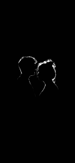 white couple silhouette wallpaper