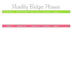 Monthly Budget Planner Template Free Printable Monthly