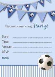Football Invitations Image 0 Invite Birthday Card Soccer