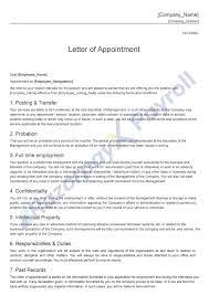 6 appointment letter formats sle