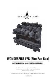 User Manual Real Flame Wonderfire