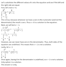 an equation has no solution psat math