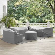 Patio Curved Sectional Sofa Cover Set