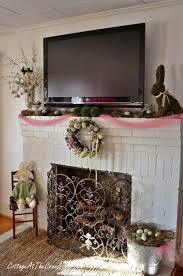 Spring Mantel 2016 Easter Fireplace