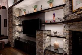 Corner Fireplace And A Media Wall Ideas
