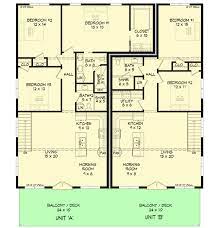 Asymmetric Duplex House Plan With Rv