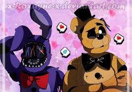 Golden freddy is a major character in the silver eyes. Withered Bonnie X Withered Golden Freddy At By X Roxayne X On Deviantart Fnaf Fnaf Characters Fnaf Art