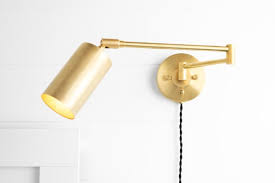 Swing Arm Light Brass Wall Sconce