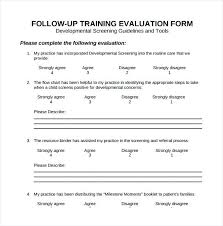 Training Evaluation Form Template Flaky Me