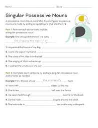Once 1st graders know the difference between nouns and verbs, they can now that 1st graders know how to write different types of sentences, they can punctuate them correctly. Singular Possessive Nouns Worksheet Education Com