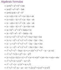 Maths Formulas For Class 10