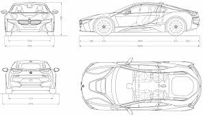 Creative digital blue car design blueprint on gradient texture. Bmw I8 2018 Blueprint Download Free Blueprint For 3d Modeling