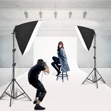 2pcs Studio Lighting Softbox 50 70cm Photography Kit With 2m Light Stand And 45w Light Bulb Shopee Philippines