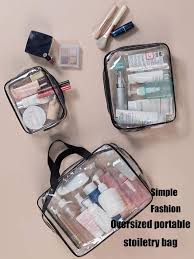 1pc clear portable toiletry travel bag