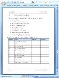 Employee Training Schedule Template Word Timetoreflect Co