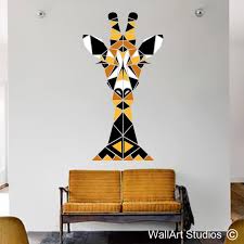 Giraffe Abstract Geometric Wall Decal