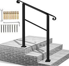 outdoor steps 3 step handrail fits
