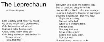 Best rap poems, greatest rap poetry, good rap songs. Poem The Leprechaun By William Allingham