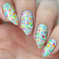 neon glitter nail polish gel polish