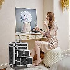 portable makeup organizer suitcase