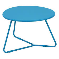 rio outdoor round end table blue at home