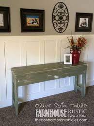 Rustic Olive 2x4 Sofa Table Diy