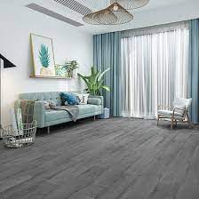 Is vinyl flooring toxic in a home? Mono Serra Vinyl Flooring Dark Grey 6 In X 48 In 14 Pieces Spc 100 Rona