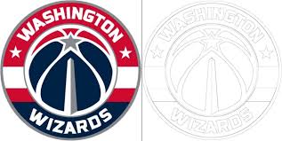 Trendy magic cards logo concept on white background from entertainment and arcade collection. Washington Wizards Logo With A Sample Coloring Page Free Coloring Pages Coloring1 Com