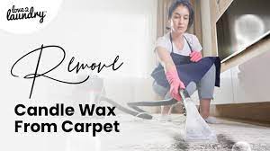 remove candle wax from carpet step
