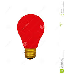 Red Light Bulb Stock Image Image Of Incandescent Studio