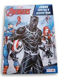 Children's & teenage > interactive & activity books > colouring & painting activity books. Avengers Black Panther Jumbo Coloring And Activity Book 64 Pages Educational Toys Planet