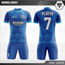 Dan bagi pecinta fashion, desain baju futsal warna biru polos sangat cocok sekali untuk dijadikan pilihan. Desain Kaos Futsal Motif Hexagonal Warna Biru Vendor Jersey