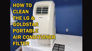 How to clean the LG & GOLDSTAR portable air conditioner filter - YouTube
