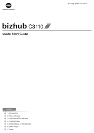 Find everything from driver to manuals of all of our bizhub or accurio products. Konica Minolta Bizhub C3110 Quick Start Manual Pdf Download Manualslib