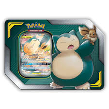 Pokemon TCG: Sun & Moon Team Up Collector's Tin Containing 4 Booster Packs  and Featuring A Foil Eevee & Snorlax GX Card : Amazon.com.au: Toys & Games