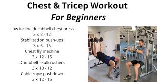 chest tricep workout for beginners