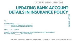 Letter request for bank account details this letter is written by an account holder to the bank requesting details of their account. Request Letter For Change Nominee In Insurance Policy Letters In English