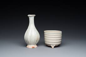 A Chinese Qingbai Wall Pocket Vase And