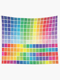 Abstract Color Chart Palette Guide Wall Tapestry