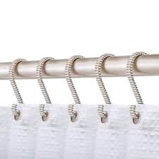 zinc shower curtain s shaped hooks