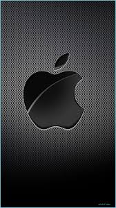 apple logo black grid background iphone